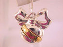 Christmas Ornament Earrings Pierced Wires Two Tone Danecraft