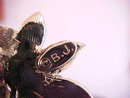 Double Poinsettia Pin Signed BJ Enamel Vintage Christmas