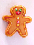 Gingerbread Man Pin Cute Resin