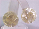 MOP Disc Button Earrings Inlaid Look Vintage Pcd Posts
