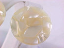 MOP Disc Button Earrings Inlaid Look Vintage Pcd Posts