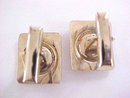 Mother Of Pearl Cuff Links Gold Tone Rectangles Circles Vintage