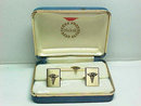 Caduceus Cuff Links Tie Clip Vintage Set New In Original Box