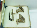 Caduceus Cuff Links Tie Clip Vintage Set New In Original Box