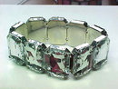 Rectangle Cut Acrylic Stretch Bracelet