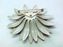 Huge 1960s Flower Power Pin Brooch Orange Brown Vintage 3 Inches