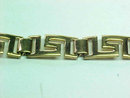Greek Key Bracelet Gold Tone Linked