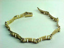 Greek Key Bracelet Gold Tone Linked