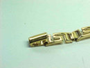 Greek Key Bracelet Gold Tone Linked