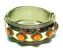 Amber Resin Clamper Chunky Vintage Diamond Shapes