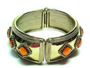 Amber Resin Clamper Chunky Vintage Diamond Shapes