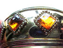 Amber Resin Clamper Chunky Vintage Diamond Shapes