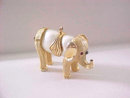 Unique Elephant Pendant Double Imitation Pearl Belly Vintage