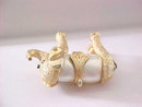 Unique Elephant Pendant Double Imitation Pearl Belly Vintage