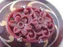 Enamel Celluloid Clip Fur Pin Guilloche Vintage