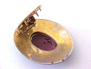 Enamel Celluloid Clip Fur Pin Guilloche Vintage