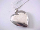 Sterling Cherub Locket Heart Pendant Italy Putti Cupid Left Handed Vintage NWT