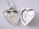 Sterling Cherub Locket Heart Pendant Italy Putti Cupid Left Handed Vintage NWT