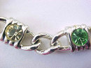 Vintage Pastel Bracelet Rhinestones Chain Link