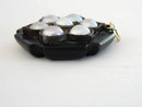 Victorian Mourning Pendant Antique Black Onyx Mabe Pearls Double Sided Carved