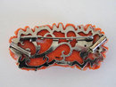 Victorian Carved Coral Roses Pin Pendant Salmon Deeply 14K Gold Vintage