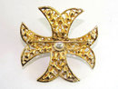 Vintage Multicolored Maltese Cross Rhinestones Decadent!