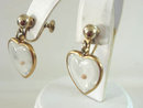Hearts Mustard Seed Earrings Vintage Lucite Screw Backs