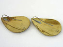 Signed Moulin Rouge Earrings Brass Copper Pierced Wires Vintage Sterling