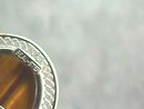 Beautiful Tigereye S/S Filigree Edge Pin,Sgnd
