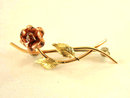 Vintage Krementz Rose Pin Two Tone Sweet
