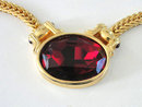 Swarovski Signed Neck Piece Necklace RED with Extender Gorgeous! Perfect for the Holidays!