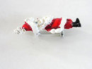 Vintage Old Santa Claus Pin Thick Enamel Red Suit