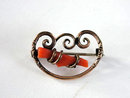 Victorian Genuine Branch Coral Pin Scallops