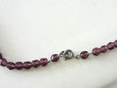 Vintage Amethyst Glass Crystal Long Necklace Faceted Beautiful!