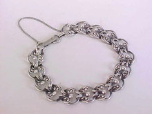 Vintage Beau Sterling Silver Bracelet Linked Safety Chain