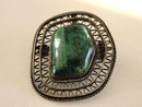 Eliat Stone Pin Pendant Sterling Vintage Made In Israel Stunning Metalwork
