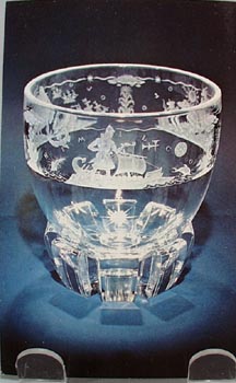 The Explorers Steuben Glass Post Card