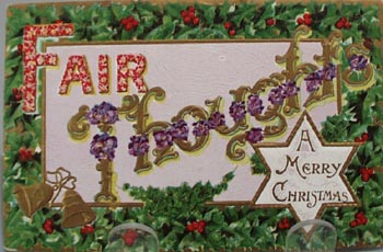 Fair Thoughts Christmas Post Card.