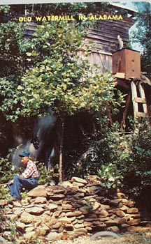 Old Watermill in Alabama Post Card