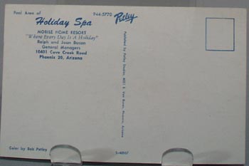 Holiday Spa Resort Phoenix Az Post Card
