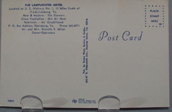 The Lamplighter Motel Fredericksburg VA PC