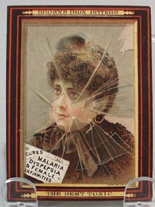 Victorian Trade Card Browns Iron Bitters 1800's.