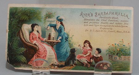 Victorian Trade Card Ayer's Sarsaparilla 1800's.