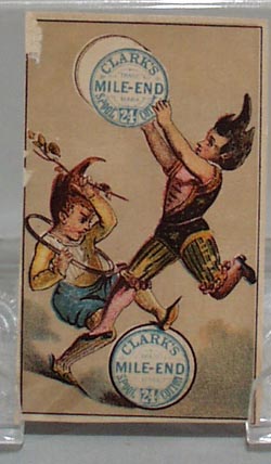 Victorian Trade Cards Clarks Thread Boy Holding Spool 1800