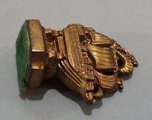 Cast mini Sail boat paperweight.