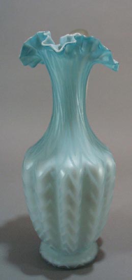 Mother of Pearl Blue and White Pitcher with