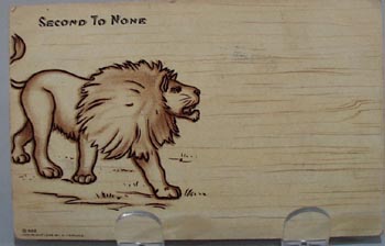 Second to None Lion Post Card.