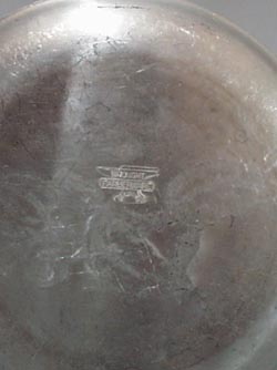 Wrought Farberware round Bowl. Botanical plant,