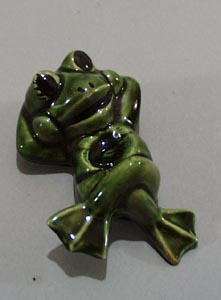 Duncan Ceramic reclining frog
