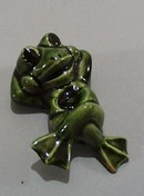 Duncan Ceramic reclining frog